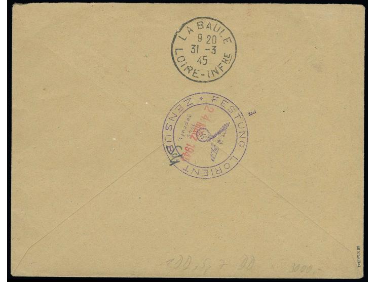 10 C. mit Leerfeld mit insgesamt drei Aufdrucken, 80 C. mit doppeltem Aufdruck und 60 C. mit rechtem Seitenrand mit  Stempel 