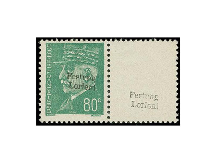  80 C. mit Leerfeld rechts, postfrisch, Kabinett, u.a. sign. Pickenpack BPP und Fotoattest Krischke