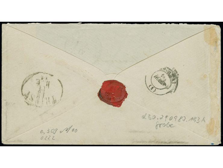  GRIECHENLAND: 1869, 5 Groschen ocker, farbfrisch und gut gezähnt mit sauberem EKr. "BERLIN P.E. No.8 15 11 71" auf Briefkuve