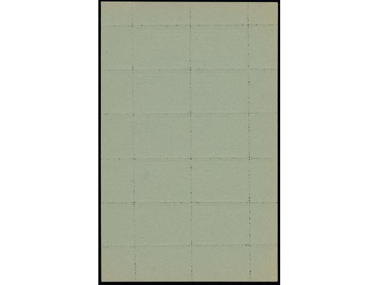 1945, 50 C. russischgrün auf grün, kompletter Bogen mit allen Rändern, ohne Gummi wie verausgabt, einwandfrei, Fotoattest Kri