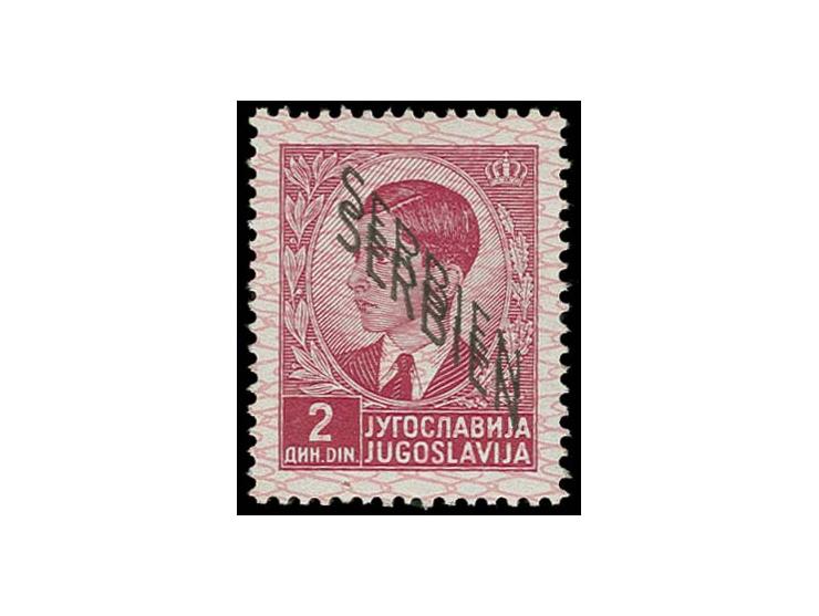 2 D. mit doppeltem Aufdruck, postfrisch, einwandfrei, sign. Schlenger BPP mit Fotoattest