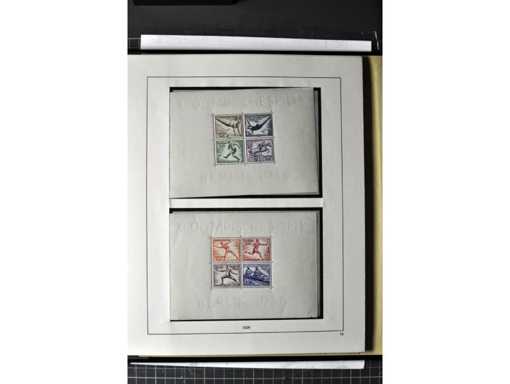 1941, Flugpost 0.50 Din. dunkelbraun im 8er-Block aus der rechten unteren Bogenecke ohne Netzüberdruck, durch einen von links