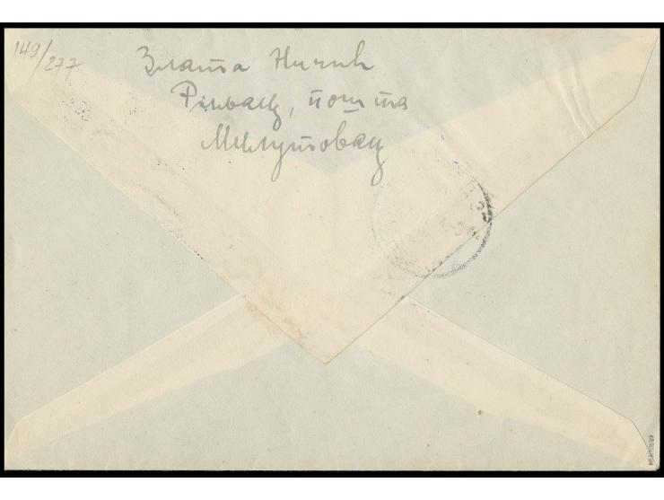 2 und 7 D. mit Stempel "MILUTOVAC 21.11.44" auf R-Brief nach Belgrad, mit seltenem Zensurstempel "Sendung muß durch die serbi