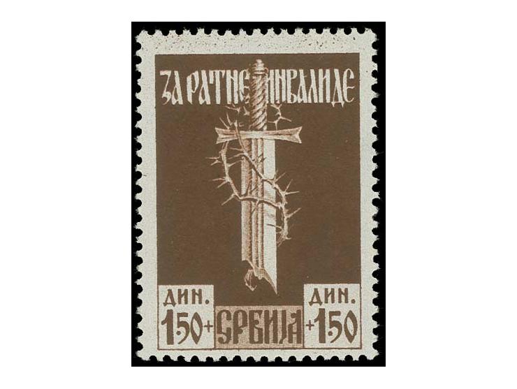  1943, Kriegsinvaliden 1,50 D. schwarzbraun, postfrisch, einwandfrei, sign. Krischke