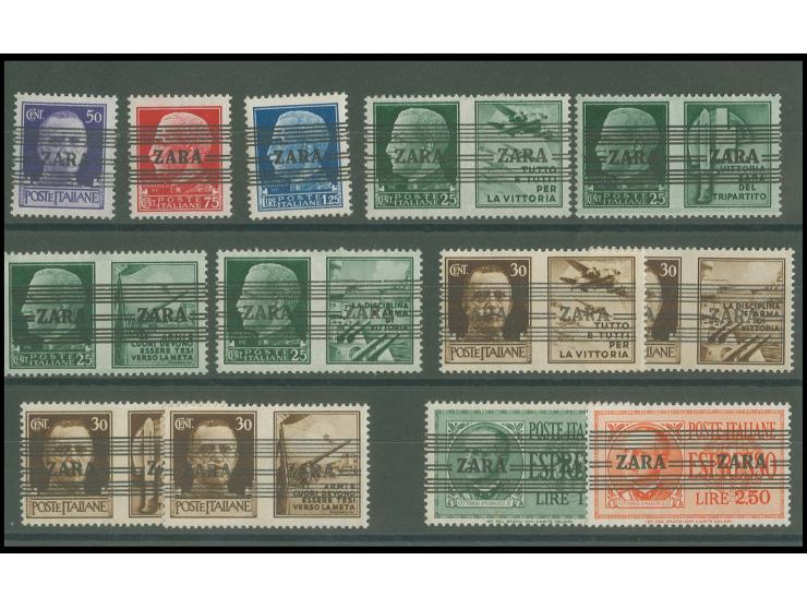 50 C. hellviolett - 2,50 L. orange, postfrisch, einwandfrei, Höchstwert sign. Brunel BPP