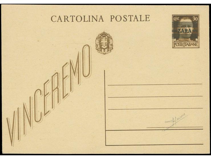 GANZSACHEN: 1943, Karte 30 C., ungebraucht, Pracht, sign. Sorani und Fotobefund Kleymann BPP (Mi. 400,-)