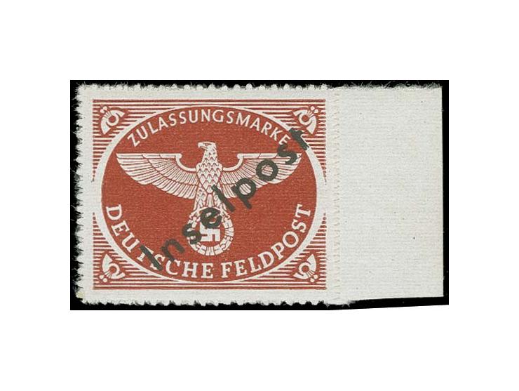 1944, Vukovar-Aufdruck mit rechtem Bogenrand, postfrisch, einwandfrei mit perfektem Durchstich, in dieser Erhaltung sehr selt