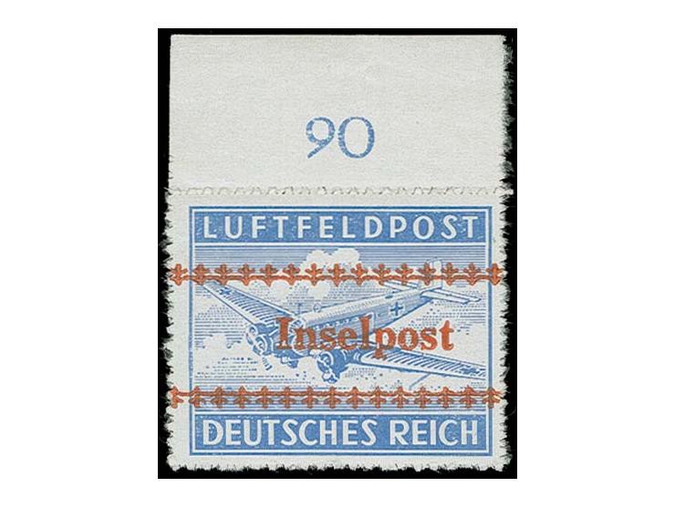 1944, Insel Kreta durchstochen mit Oberrand, postfrisch, einwandfrei, Fotoattest Müller BPP