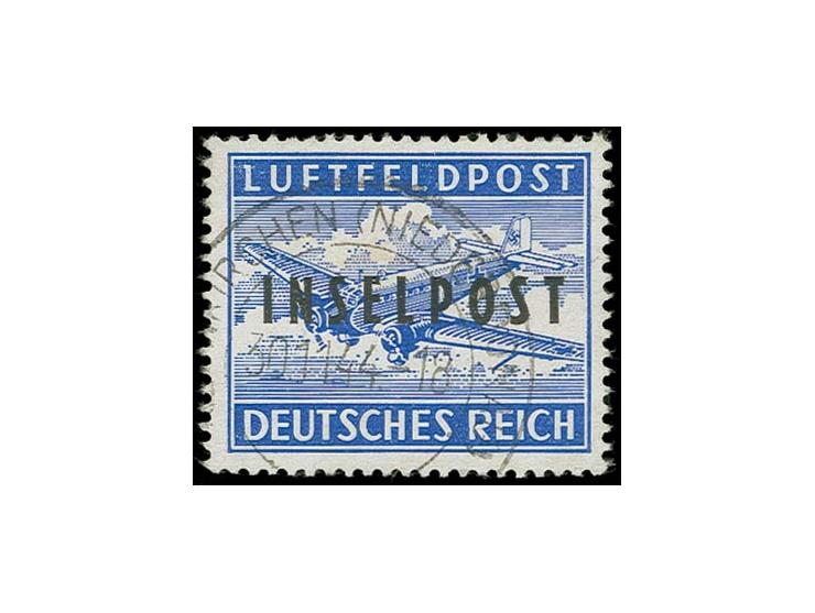  1944, Insel Rhodos gezähnt, sauber gestempelt "NEUNKIRCHEN (NIEDERDONAU)  30.11.44 -18", bis auf eine minimale Papierverfärb