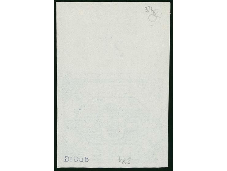 dito mit Oberrand mit Reihenzählnummer "2", ohne Gummi wie verausgabt, Luxus, sign. Dr. Dub und Fotoattest Gabisch BPP