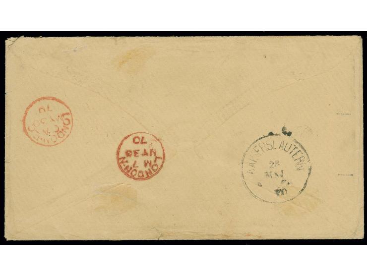 GROSSBRITANNIEN: 1867/68, 12 Kreuzer lila und 6 Kreuzer ockerbraun, beide farbfrisch und breitrandig geschnitten mit jeweils 
