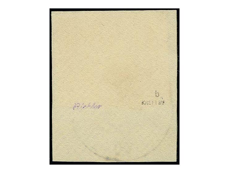 U-Boot Hela blau auf Briefstück mit Normstempel "g 4.4.45", Kabinett, sign. Kreft BPP und Fotoattest Gabisch BPP (Mi. 2.000,-