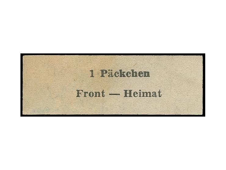 1943, Kuban-Päckchenmarke, Type I, ungebraucht ohne Gummi wie verausgabt, linke hälfte etwas fleckig, sonst tadellos, sign. m