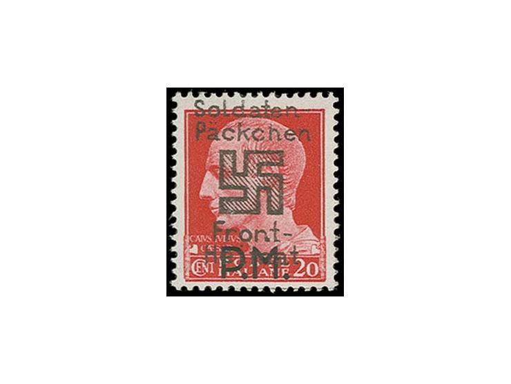 SALONIKI: 1944, 20 C. rot, postfrisch, Kabinett, Fotoattest Krischke