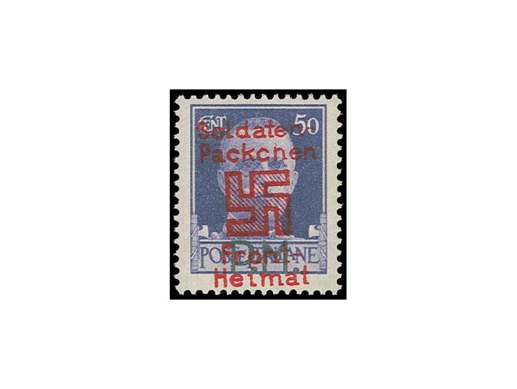 1944, 50 C. violett mit milchigweißem Untergrund, postfrisch, Kabinett, sign. "TK" und Fotoattest Krischke