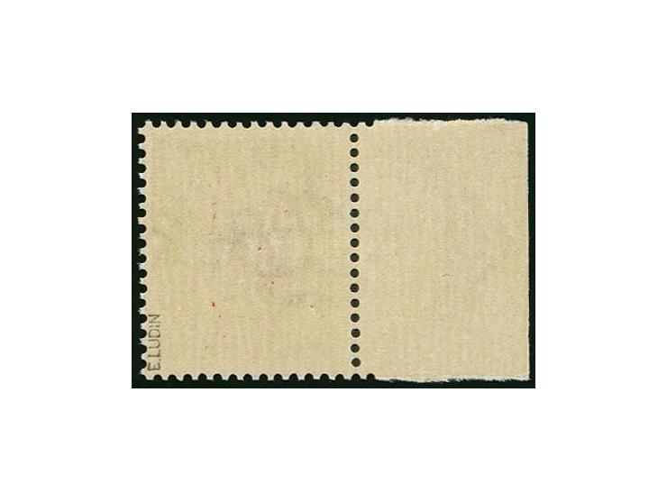 1944, 50 C. dunkelbraun mit milchigweißem Untergrund und linkem Rand, postfrisch, Kabinett, sign. Ludin BPP und Fotoattest Kr