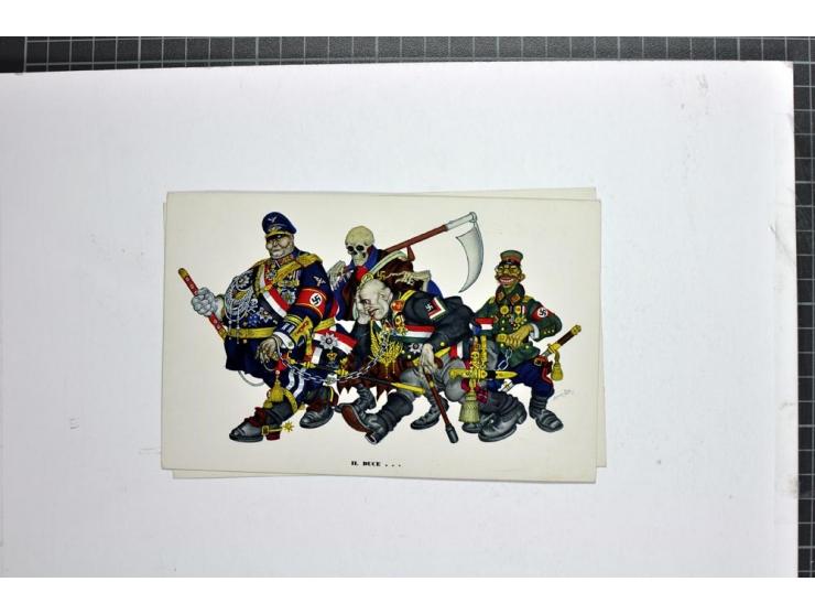 1942, 6 verschiedene farbige Karten von Arthur Szyk für den Esquire (Serie 6, Karte 1-6), ungebraucht, gute Erhaltung