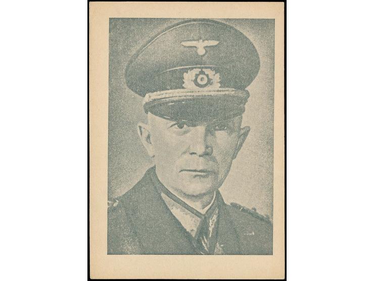Sowjetrussische Fälschungen für Deutschland: Karte "FELDPOST / Weißt Du, wer das ist?" mit Bild v. Bock, ungebraucht in tadel