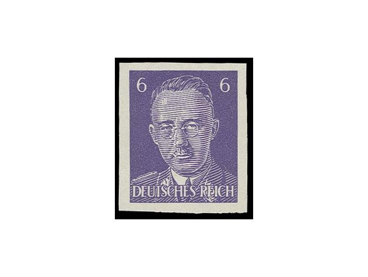 BRITISCHE FÄLSCHUNGEN FÜR DEUTSCHLAND: Himmler 6 Pfg. in Type I ungezähnt, postfrisch mit ganz kleinen Knitterspuren, außeror