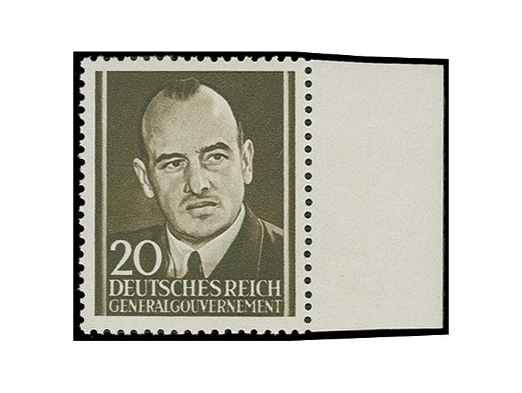 Frank 20 Gr. mit rechtem Rand, postfrisch, Kabinett, Fotoattest Pfeiffer BPP