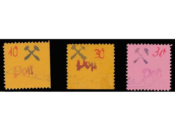 Farbänderungen 10-30 Pfg., kpl., postfrisch, sign. Zierer BPP (Mi. 1.270,-)