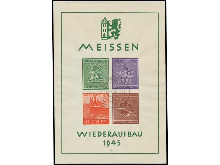 1946, Wiederaufbau-Block, gestempelt, sign. Pollmer BPP und Fotoattest Dr. Penning BPP (Mi. 1.600,-)