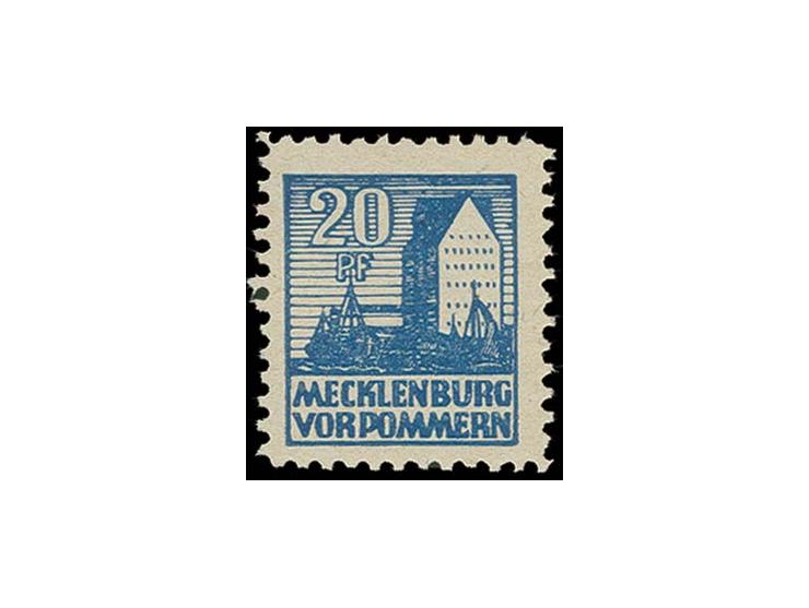 Abschiedsserie 20 Pfg. schwärzlichgrauultramarin, postfrisch, minimale unruhige Zähnung ist herstellungsbeding, Fotoattest Kr