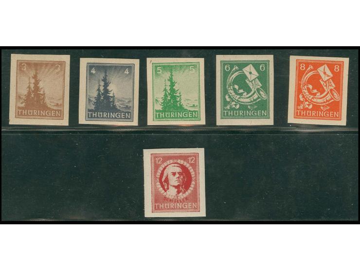 3-12 Pfg., breitrandig ungezähnt, postfrisch (Mi. mind. 330,-)