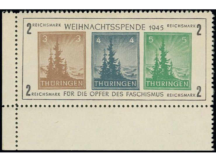 dito, Type V, aus der linken unteren Bogenecke, postfrisch, tadellos, Fotoattest Ströh BPP