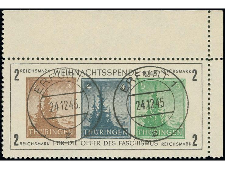 dito, Type II, aus der rechten oberen Kleinbogenecke, gestempelt, tadellos, Fotoattest Ströh BPP (Mi. 1.100,-)