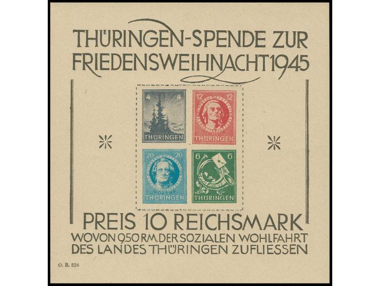 Weihnachts-Block auf grauem Papier, Type III, postfrisch, tadellos, Fotoattest Ströh BPP (Mi. 1.700,-)