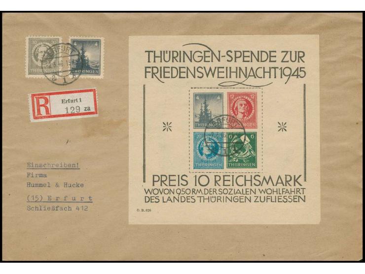 dito, Type II, (rechte untere Ecke leicht abgeschrägt), mit Zusatzfrankatur Mi.-Nr. 93 und 99 auf portogerechtem Orts-R-Brief
