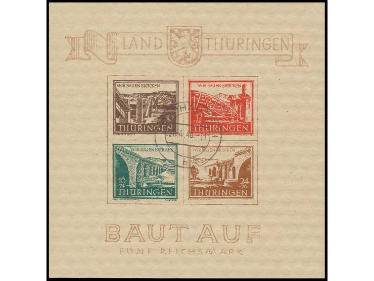 dito, Type III mit Tagesstempel "NORDHAUSEN 20.4.46", tadellos, Fotoattest Ströh BPP (Mi. 1.700,-)