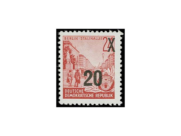 20 auf 24 Pfg. bräunlichkarmin mit Wz. 2X II, Neuauflage der Odr.-Urmarke, postfrisch, Fotoattest Schönherr BPP