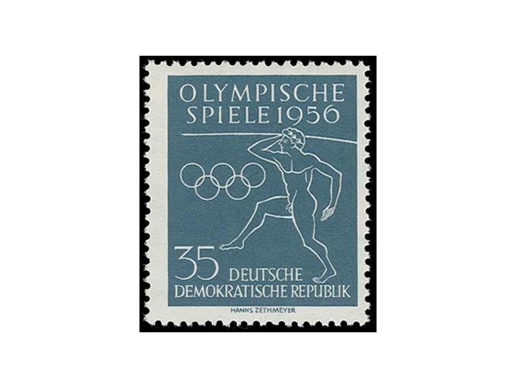 Olympische Sommerspiele Melbourne 35 Pfg. mit Wz. 2Y I, postfrisch, sehr selten, Fotoattest Schönherr BPP