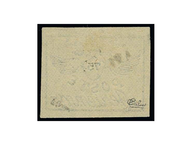 75 c. on yellow, used with straight line "AVION", small thin spot at upper left, otherwise very fine, Behr certificate