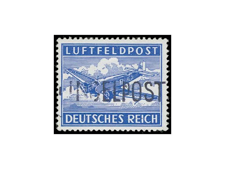 1945, Leros perforated, black-blue overprint (type III), unused, fine, signed Dub and certificate Mogler BPP
