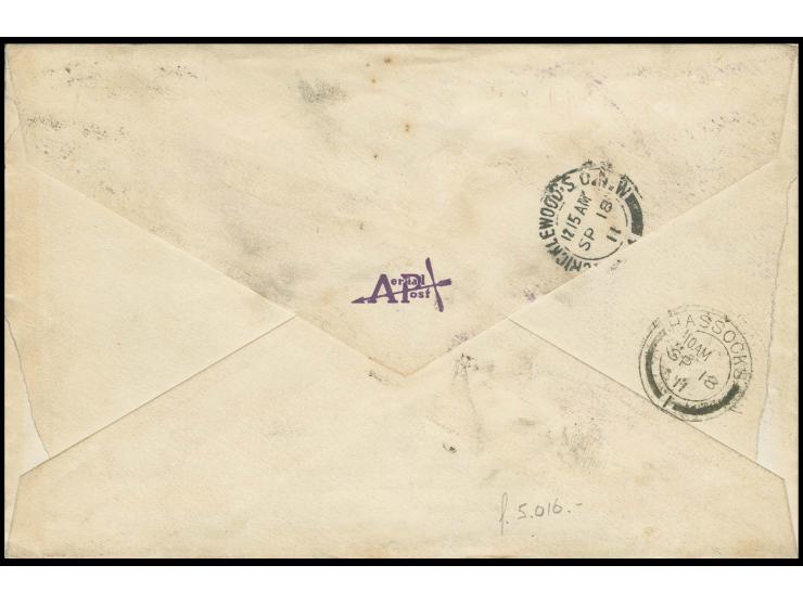 1911, Coronation Aerial Post, Windsor - London, Privilege Mail: large size envelope franked with 1 d. with clear Windsor die 