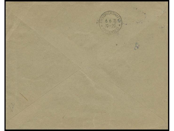 Bolivianische Post: Brief mit allen 3 Zeppelinmarken. sowie den Sonderflugmarken 5 Cts. auf 10 C.-1 Bol., dabei bis auf 50 C.