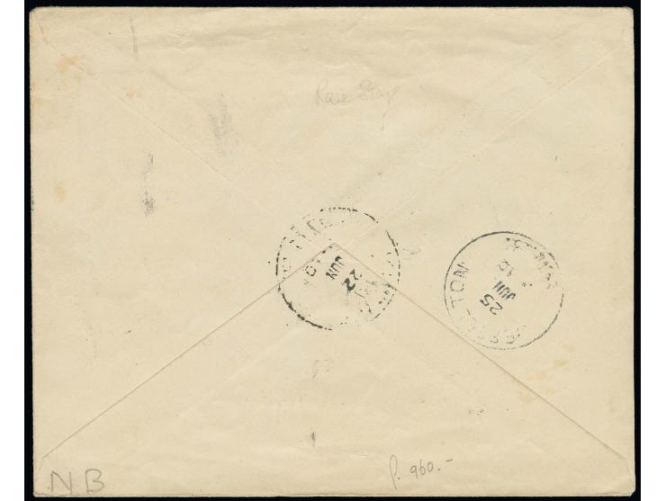 1930, Air/Sea Survey Flights of North Borneo, 1$ tied by black framed cachet "AIR MAIL NORTH BORNEO" to cover to Kudat, there