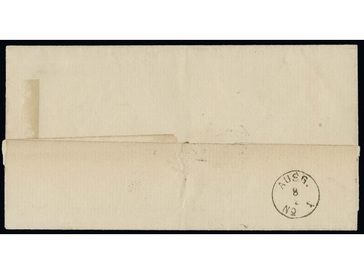 ¼ Gr. grauviolett mit EKr. "BÜCKEBURG 7/3 73" als seltene Einzelfrankatur auf Orts-Faltbrief , Kabinett, laut Fotoattest Somm