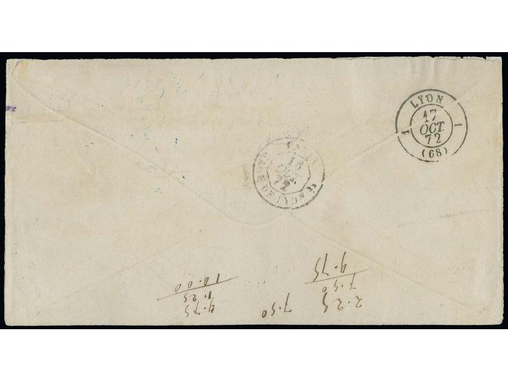  1/3 Gr. gelblichgrün, 2 waagerechte 3er-Streifen und 2 Einzelmarken mit EKr. "BITBURG 15 10 72" auf unzureichend frankiertem