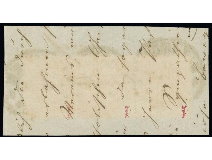 1/3 Gr. dunkelgraugrün im waagerechten 3er-Streifen mit Hufeisenstempel "SOLINGEN 11 NOVBR. 74" (Spalink-Nr. 34-3) auf Briefs