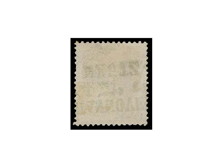 1 Gr. rötlichkarmin mit stark vertikaler Verzähnung (verläuft ca. 5,5 mm nach links versetzt durch das Markenbild, so dass di