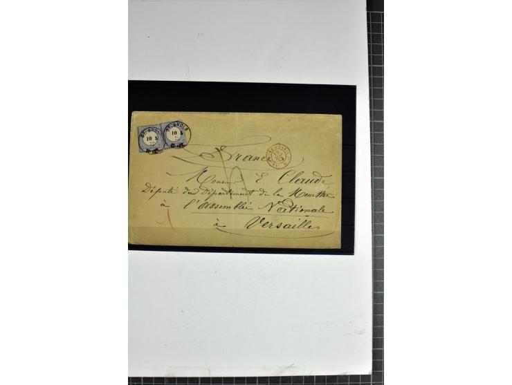  2 Gr. grauultramarin (2) mit EKr. "ST. HAVOLD 10 5 72" auf Doppelfrankaturbrief der 2. Gewichtsstufe mit handschriftlicher f