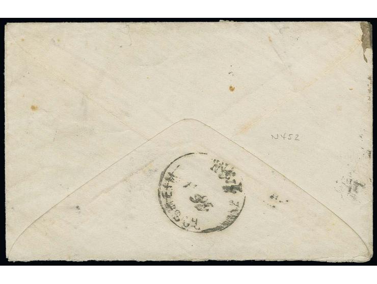 2 Gr. grauultramarin mit Bahnpoststreckenstempel "AVRICOURT / 26 4 I / STRASSBURG I. ELS." und Frankreich 1871, Ceres 25 C. 