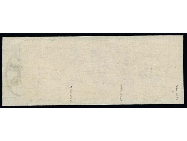 5 Gr. ockerbraun im waagerechten 3er-Streifen mit Hufeisenstempel "BERLIN 21 11 72" (Spalink-Nr. 1N4a) auf Briefstück, Luxus,
