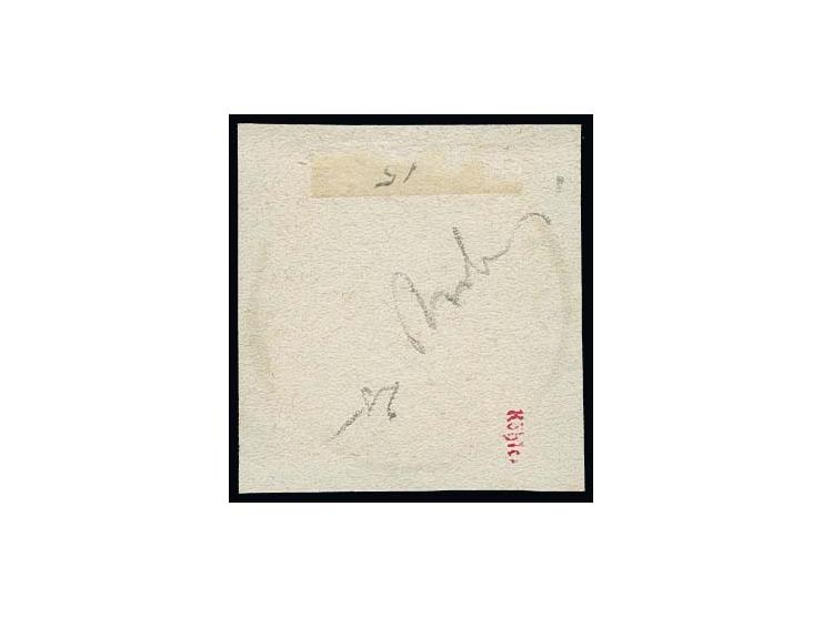 2 Kr. rötlichorange mit EKr. "LAUTERBACH 1 2 73", zentrisch gestempelt auf Briefstück, Kabinett, sign. Köhler und Fotoattest 