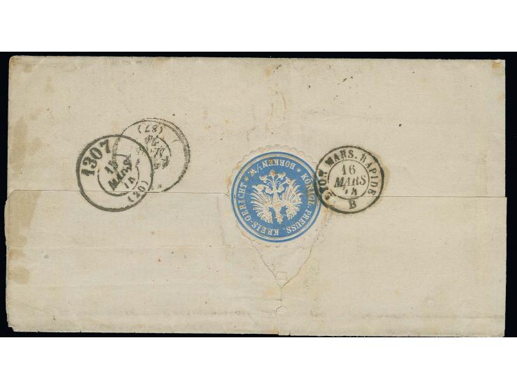 ½ Gr. orange und 2 Gr. grauultramarin mit Preußen-Ra3 "BORKEN / IN WESTPHALEN / 12 3 74" auf unzureichend frankiertem Brief 