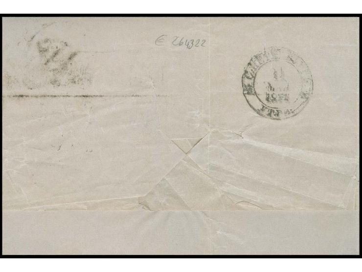 ½ Gr. orange und 2½ auf 2½ Gr. braunorange mit klarem Hufeisenstempel "LÜBECK 20 MAI 74" (Spalink-Nr. 22-4) auf Faltbrief via